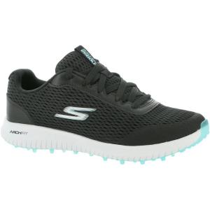 Skechers Women’s Go Max Arch Fit Spikeless Golf Shoe Sneaker(Black/Turquoise Mesh)