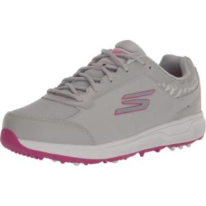 Skechers Women’s Go Max Arch Fit Spikeless Golf Shoe Sneaker(Gray/Pink)