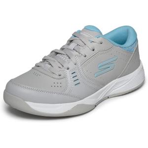 Skechers Womens Go Train Viper Court Smash – PickleballSneaker(Grey/Blue)
