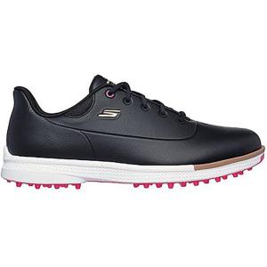 Skechers Womens Jasmine Waterproof Golf Shoe Sneaker(Black/Pink Spikeless)