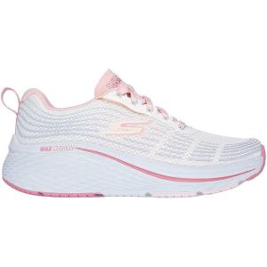 Skechers Womens Max Cushioning Elite 2.0(White Textile Blue Trim Light Pink Trim)
