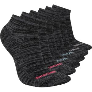 Skechers Women’s Performance Low Cut Socks (6-Pack)(Charcoal Heather)