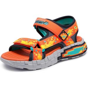 Skechers boys Mega-splash 4k(Orange/Black)