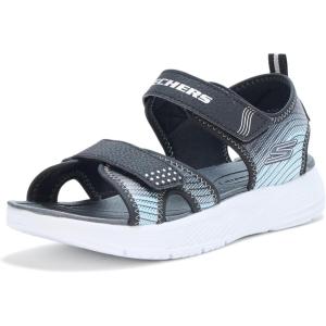 Skechers boys Microspec-splash(Black/Silver)