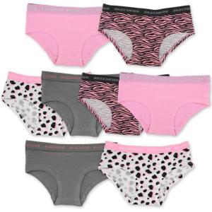Skechers girls Amazon Exclusive Combed Cotton Blend Panties With Unique Prints and Pack Sizes, Sizes 2/3t, 4, 6, 8 and 10(8-pack Pink Leopard)