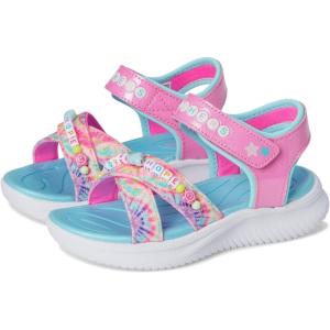 Skechers girls Jumpsters Sandal-tie Dye Bffs(Pink/Multi)