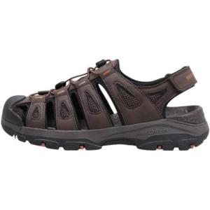 Skechers mens Tresmen – Outseen Slip on CanvasSkechers Men’s Tresmen Outseen Slip-On Canvas Fisherman Sandal(Chocolate Brown)