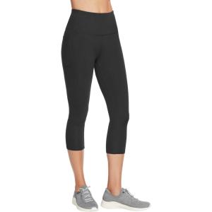 Skechers womens Go Walk High Waisted Mid Calf Legging(Bold Black)