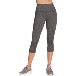 Skechers womens Go Walk High Waisted Mid Calf Legging(Heathered Gray)