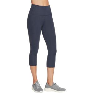 Skechers womens Go Walk High Waisted Mid Calf Legging(Navy)