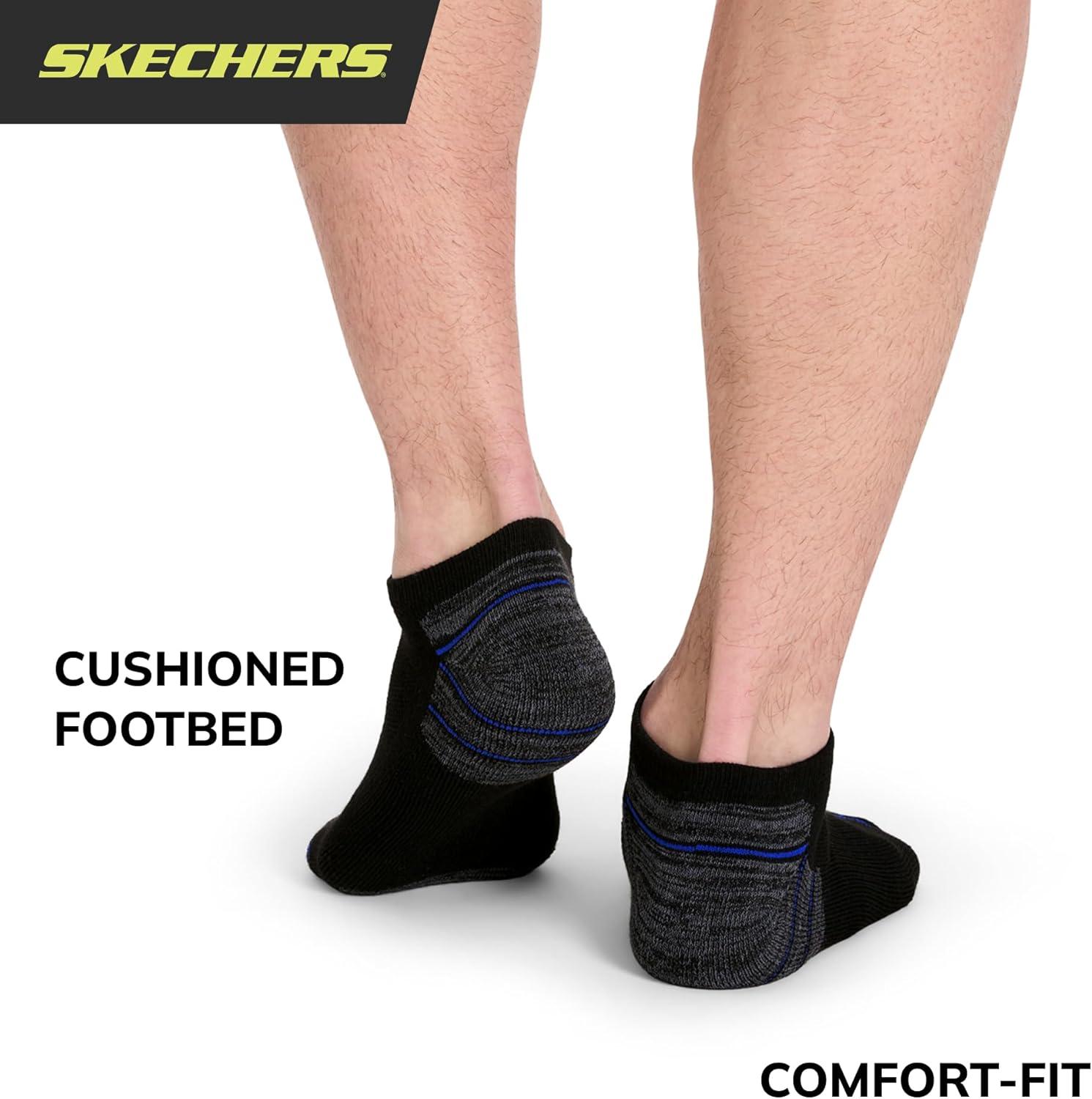imageSkechers Mens Low Cut Socks 6PackBlack