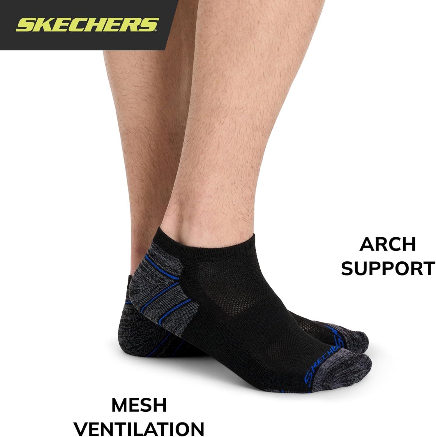 imageSkechers Mens Low Cut Socks 6PackBlack