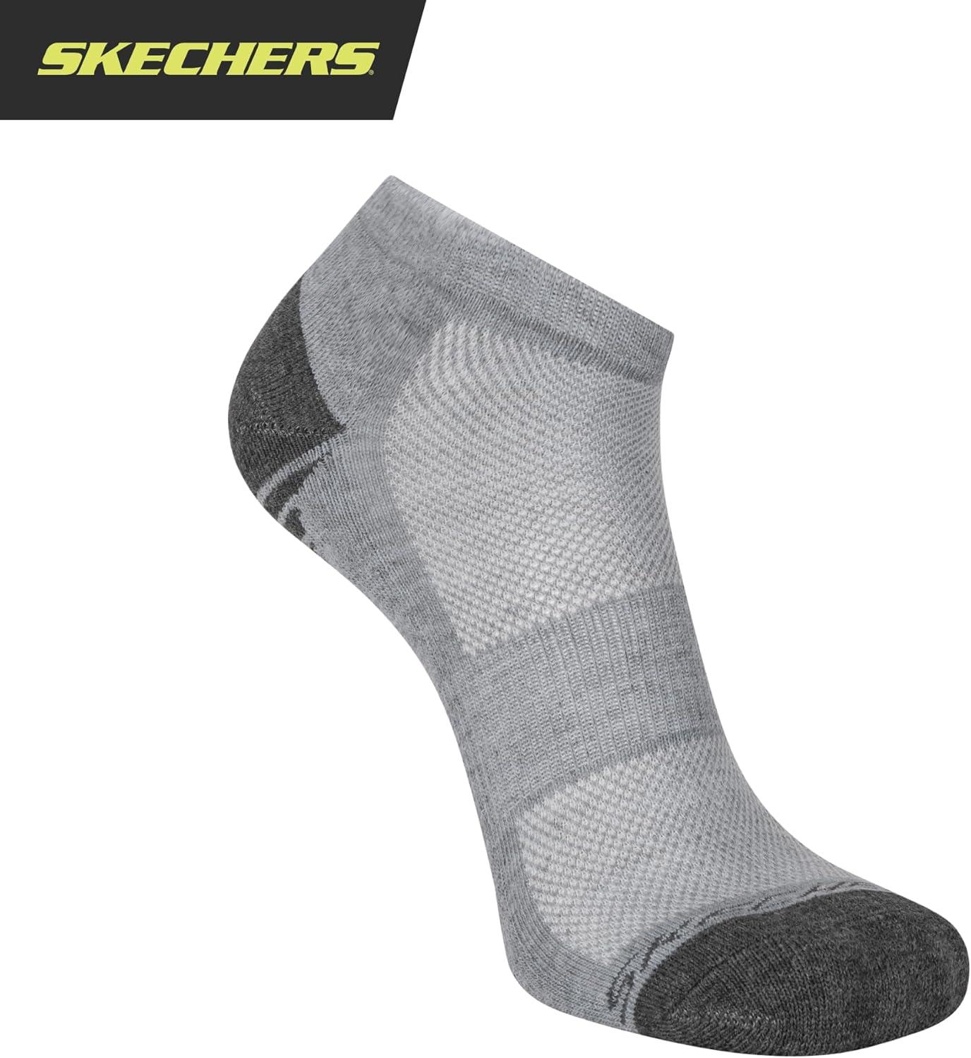 imageSkechers Mens Low Cut Socks 6PackLight Pastel Grey