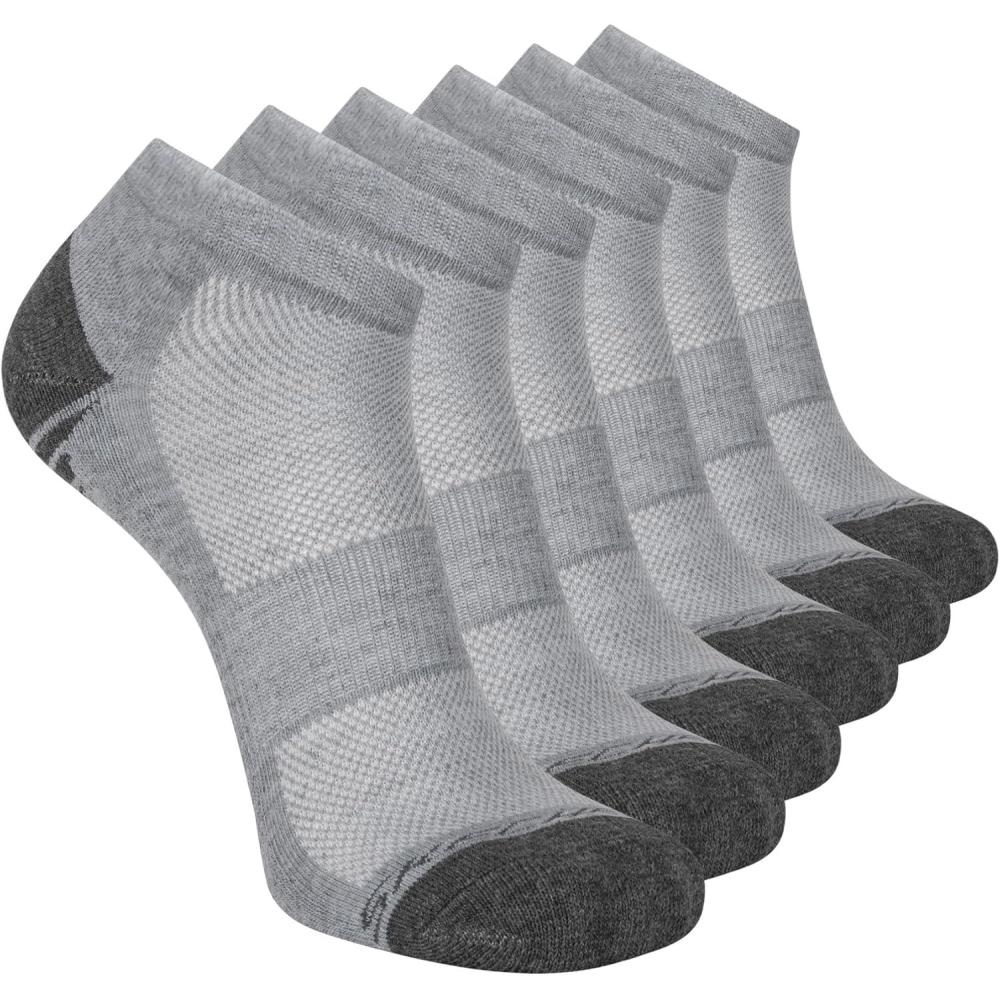 imageSkechers Mens Low Cut Socks 6PackLight Pastel Grey