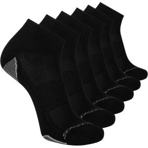 Skechers Men’s 6 Pack Quarter Crew Socks(Black)