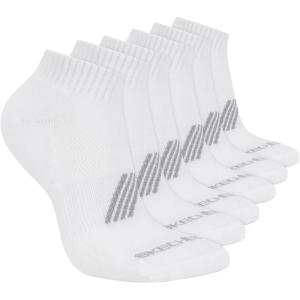 Skechers Women’s Performance Quarter Crew Socks (6-Pack)(White)
