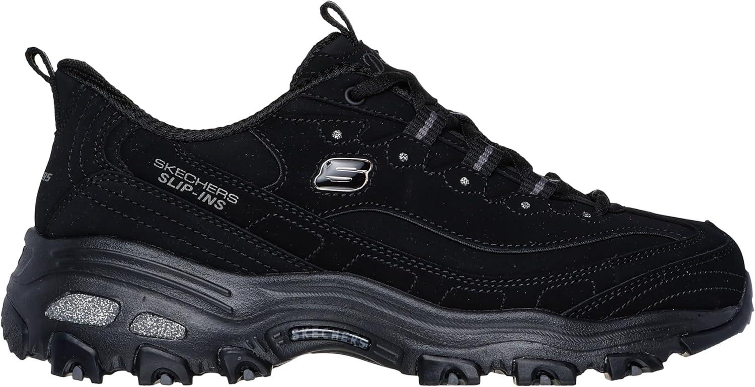 imageSkechers Womens DLites Remix Hands Free SlipinsBlackBlack