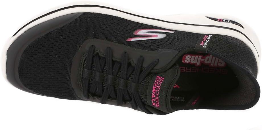 imageSkechers Womens Go Walk Arch Fit 20 Valencia Hands Free SlipinsBlackHot Pink