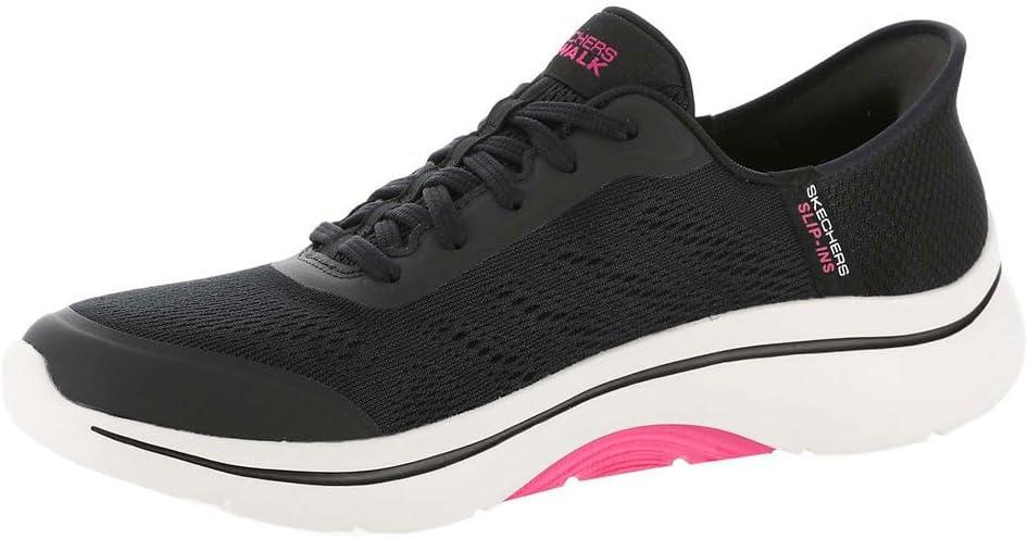 imageSkechers Womens Go Walk Arch Fit 20 Valencia Hands Free SlipinsBlackHot Pink