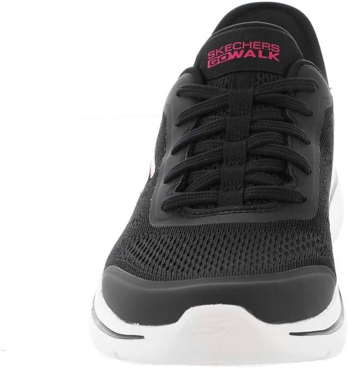 imageSkechers Womens Go Walk Arch Fit 20 Valencia Hands Free SlipinsBlackHot Pink