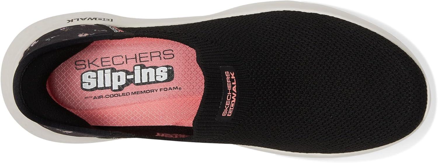 imageSkechers Womens Go Walk Flex Sunset Rose Hands Free SlipinsBlackPink