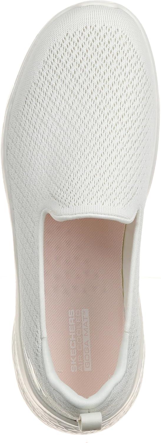 imageSkechers Womens Go Walk Flex Sunset Rose Hands Free SlipinsNatural Textile Trim