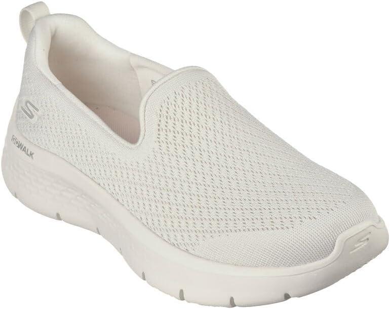 imageSkechers Womens Go Walk Flex Sunset Rose Hands Free SlipinsNatural Textile Trim