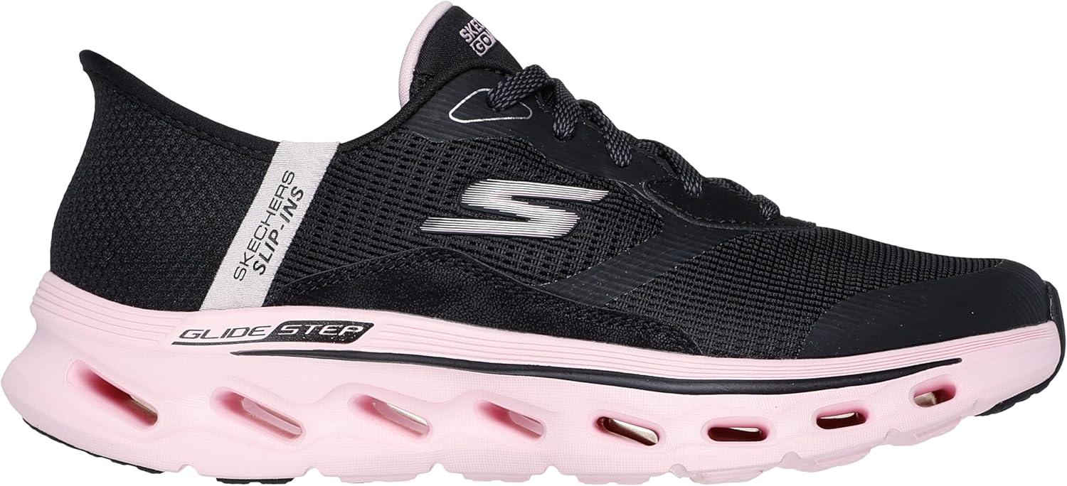 imageSkechers Womens Go Walk Glide Step 20 Belah Hands Free SlipinsBlackPink