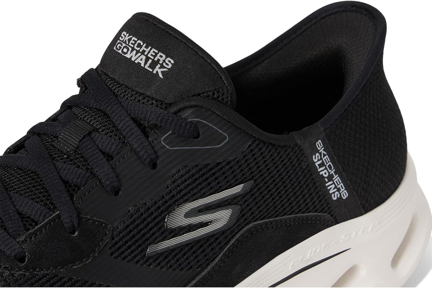imageSkechers Womens Go Walk Glide Step 20 Belah Hands Free SlipinsBlackWhite