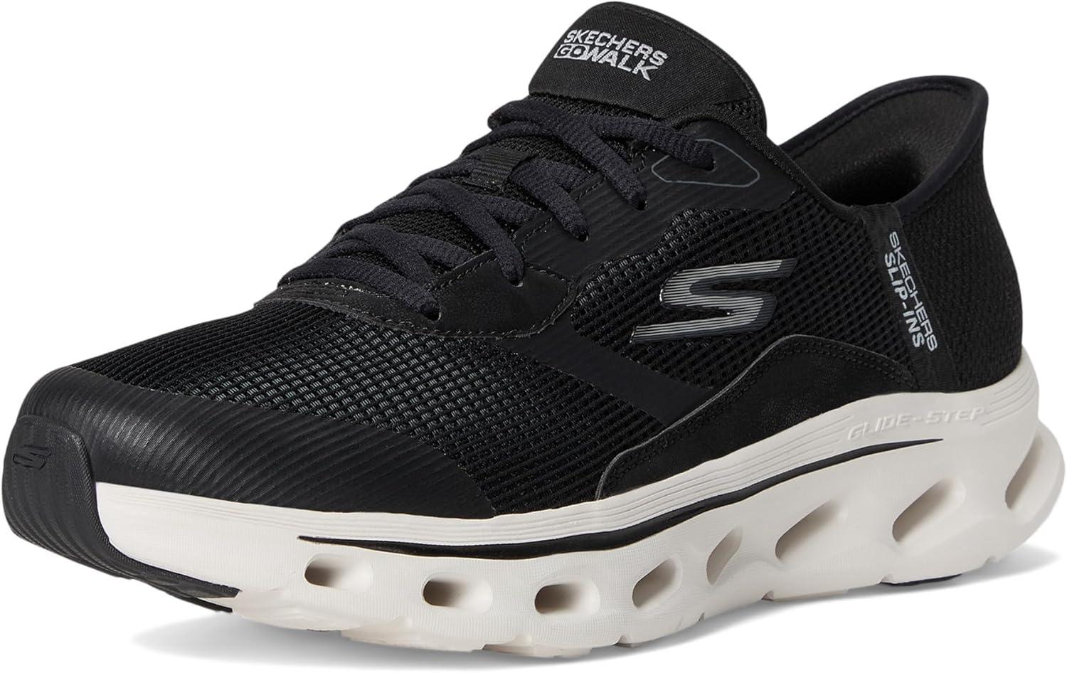 imageSkechers Womens Go Walk Glide Step 20 Belah Hands Free SlipinsBlackWhite