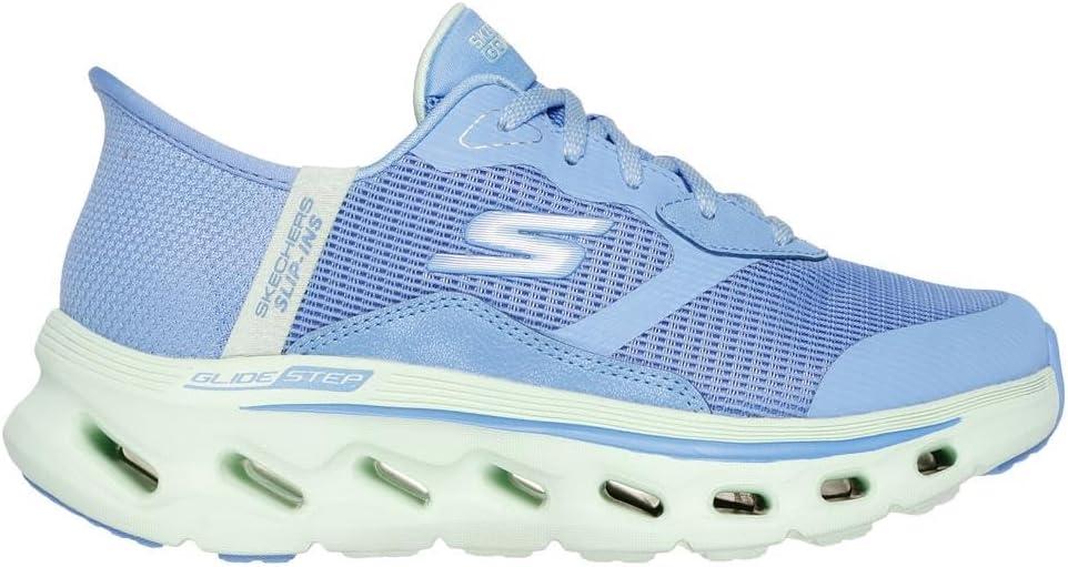 imageSkechers Womens Go Walk Glide Step 20 Belah Hands Free SlipinsBlueLime