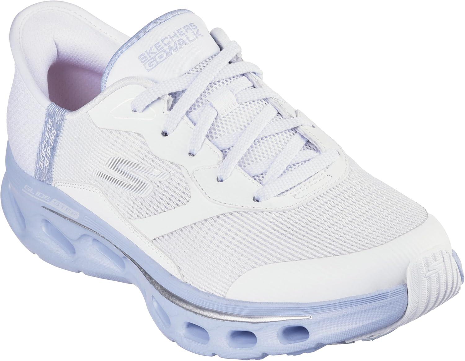 imageSkechers Womens Go Walk Glide Step 20 Belah Hands Free SlipinsWhiteLavender