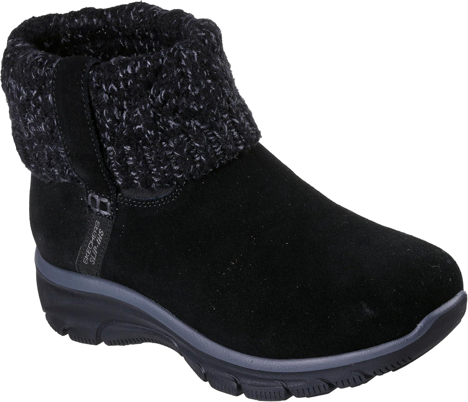imageSkechers womens Easy Going Cozy Weather 2 Suede Hands Free SlipinsBlack
