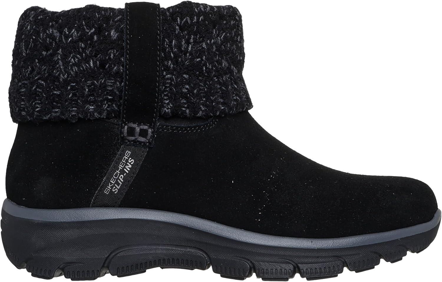 imageSkechers womens Easy Going Cozy Weather 2 Suede Hands Free SlipinsBlack