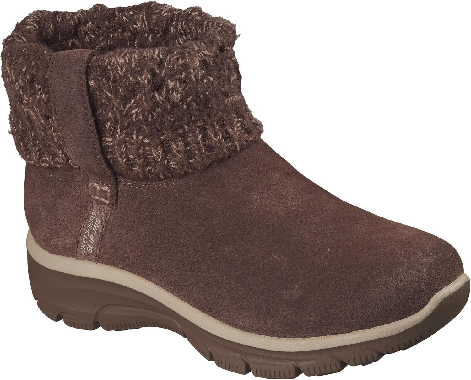 imageSkechers womens Easy Going Cozy Weather 2 Suede Hands Free SlipinsChocolate