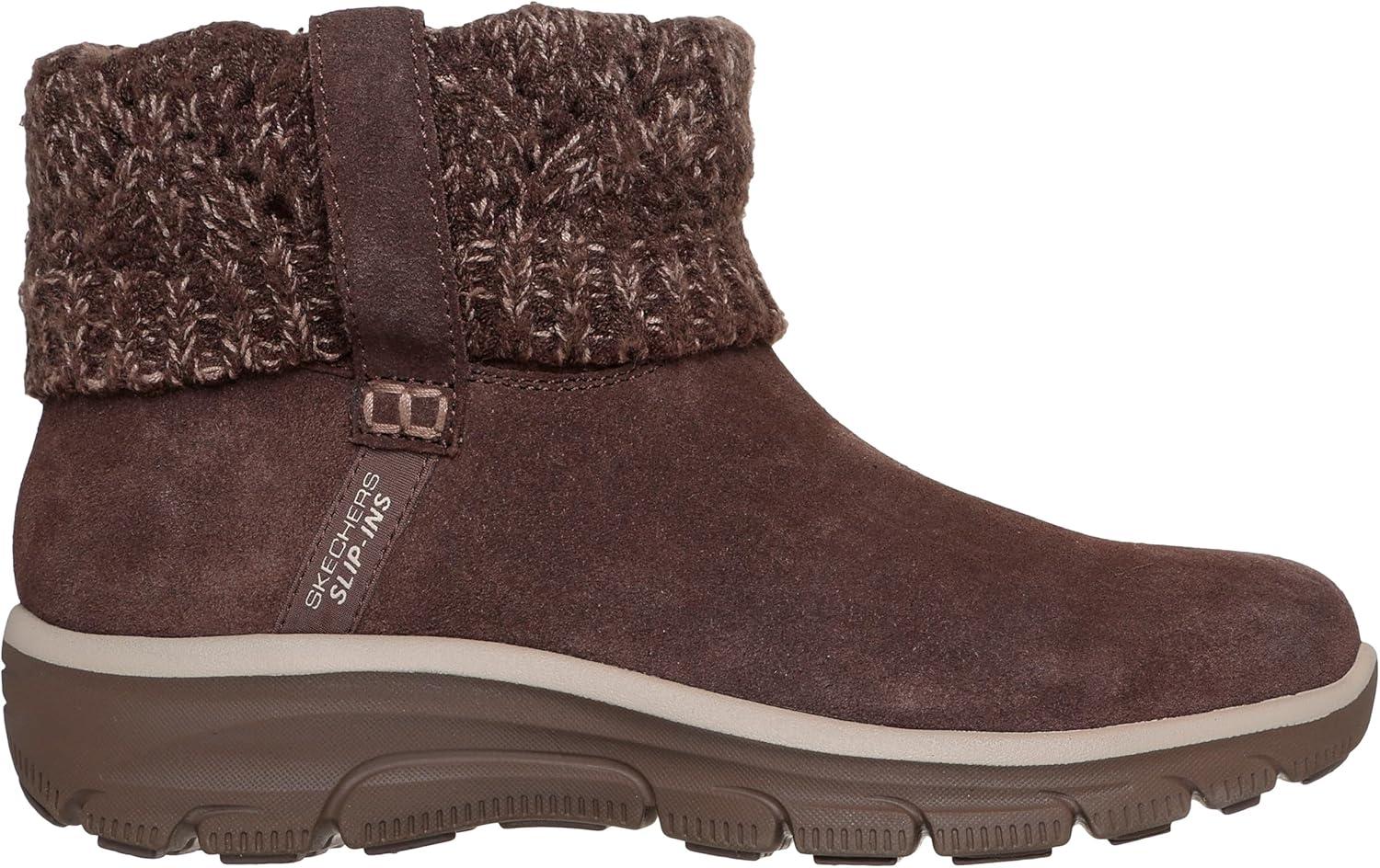 imageSkechers womens Easy Going Cozy Weather 2 Suede Hands Free SlipinsChocolate