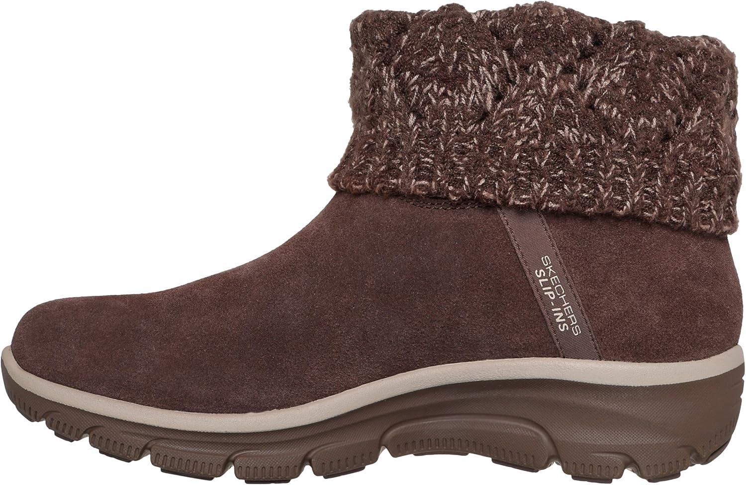 imageSkechers womens Easy Going Cozy Weather 2 Suede Hands Free SlipinsChocolate