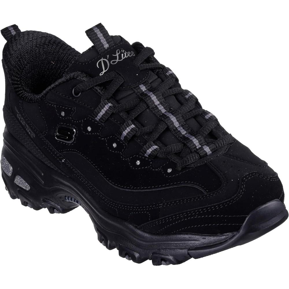 imageSkechers Womens DLites Remix Hands Free SlipinsBlackBlack