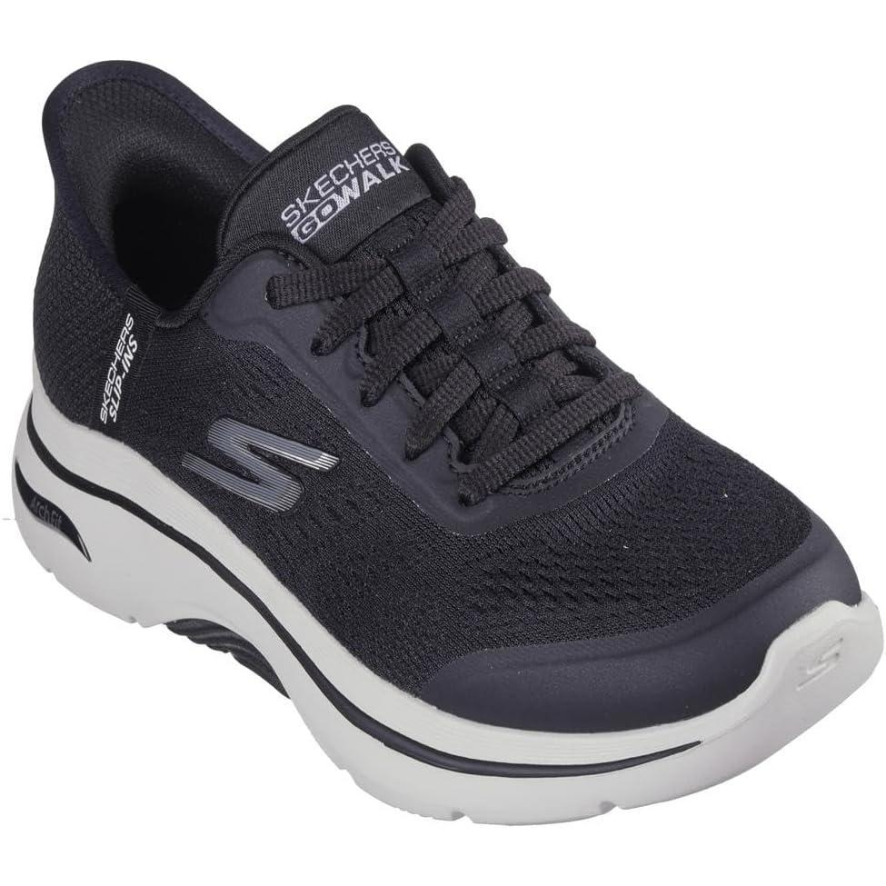 imageSkechers Womens Go Walk Arch Fit 20 Valencia Hands Free SlipinsBlackWhite