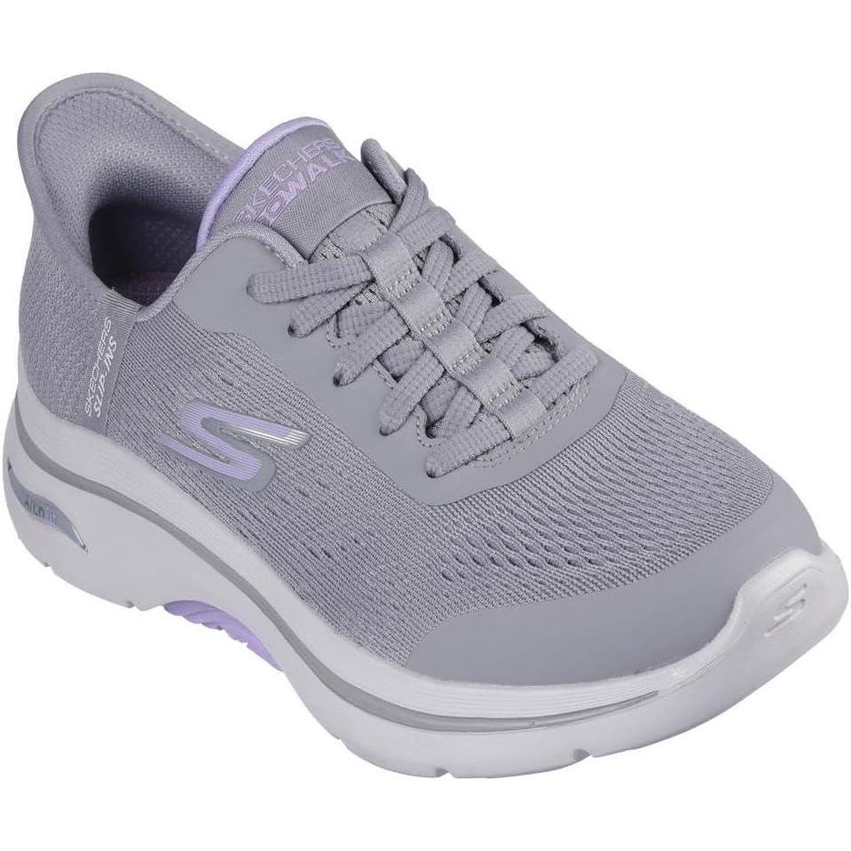 imageSkechers Womens Go Walk Arch Fit 20 Valencia Hands Free SlipinsGrayLavender