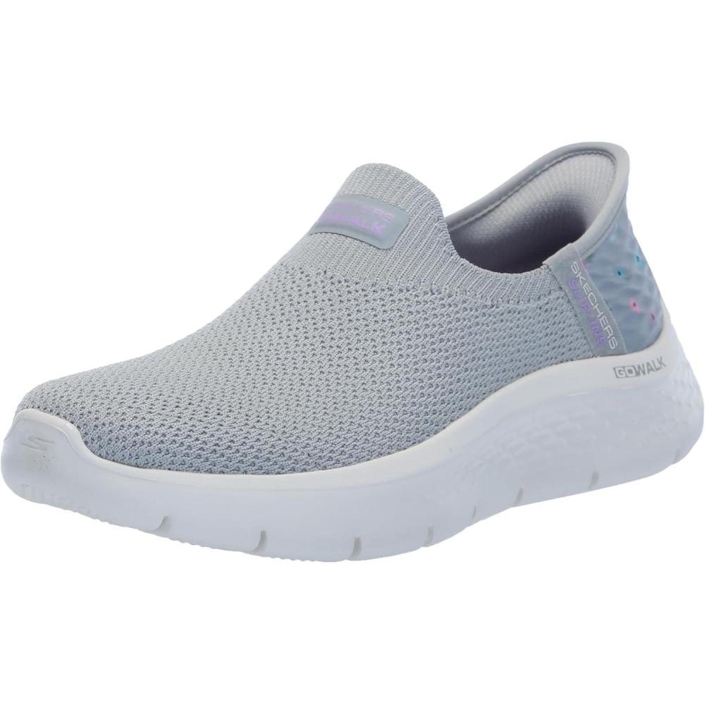 imageSkechers Womens Go Walk Flex Sunset Rose Hands Free SlipinsGrayLavender