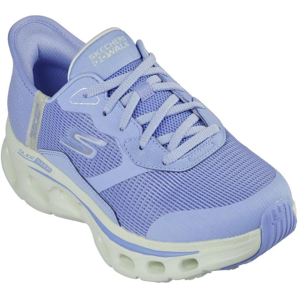 imageSkechers Womens Go Walk Glide Step 20 Belah Hands Free SlipinsBlueLime