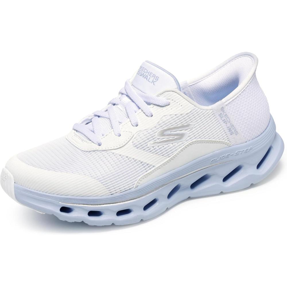 imageSkechers Womens Go Walk Glide Step 20 Belah Hands Free SlipinsWhiteLavender