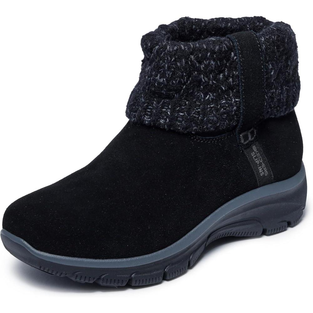 imageSkechers womens Easy Going Cozy Weather 2 Suede Hands Free SlipinsBlack