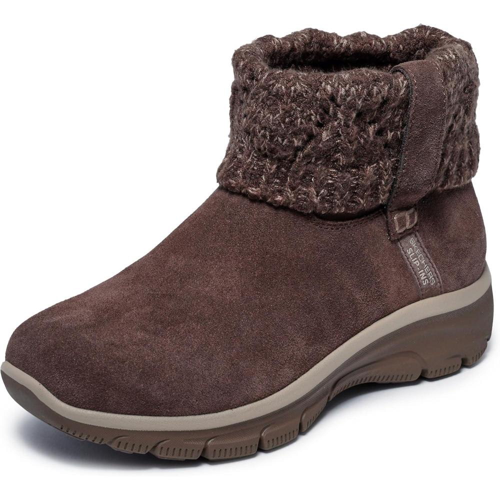 imageSkechers womens Easy Going Cozy Weather 2 Suede Hands Free SlipinsChocolate