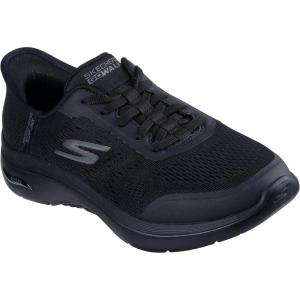 Skechers Womens Go Walk Arch Fit 2.0 Valencia Hands Free Slip-ins(Black)