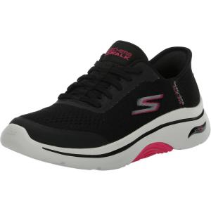 Skechers Womens Go Walk Arch Fit 2.0 Valencia Hands Free Slip-ins(Black/Hot Pink)