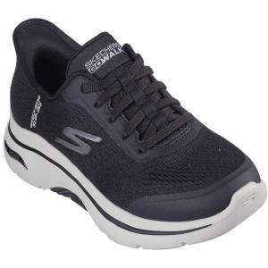 Skechers Womens Go Walk Arch Fit 2.0 Valencia Hands Free Slip-ins(Black/White)