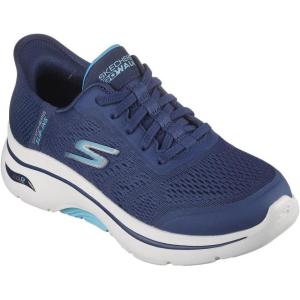 Skechers Womens Go Walk Arch Fit 2.0 Valencia Hands Free Slip-ins(Navy/Aqua)