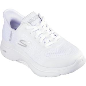 Skechers Womens Go Walk Arch Fit 2.0 Valencia Hands Free Slip-ins(White)